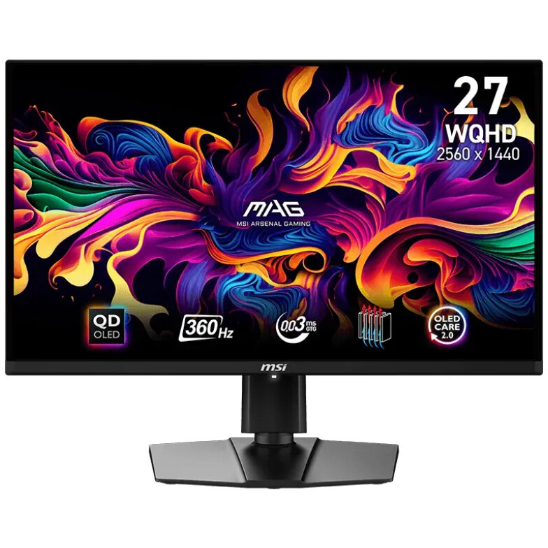 Monitor OLED Gaming MAG 271QPX QD-OLED 26.5 inch QHD 0.03ms 360Hz Black