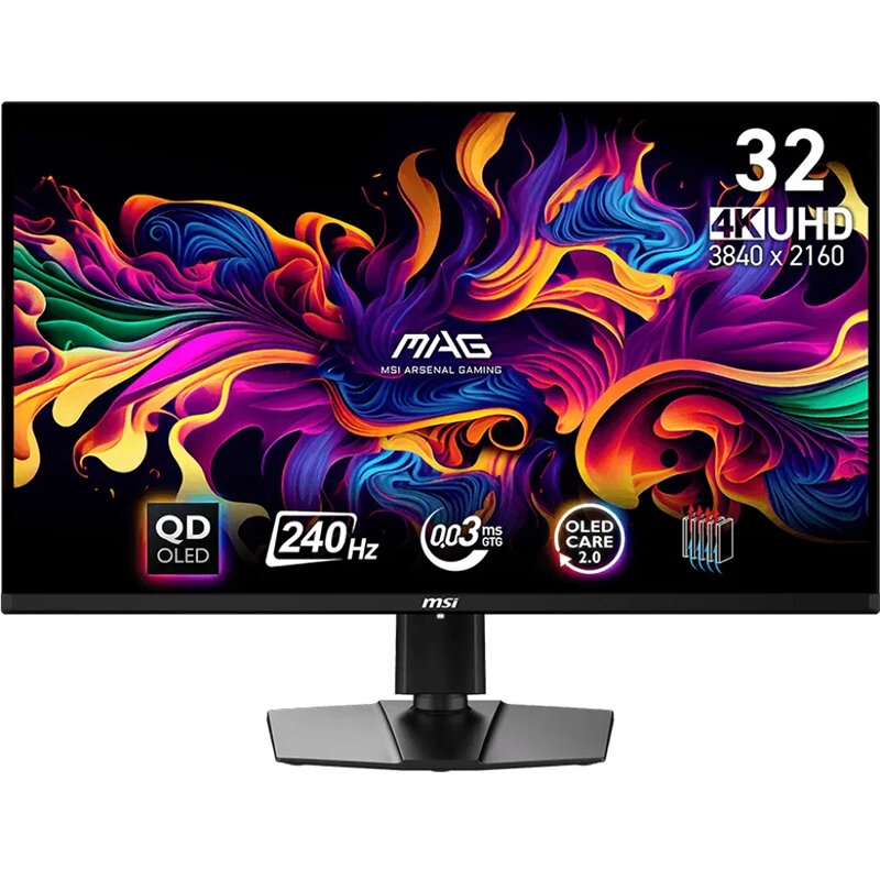 Monitor LED Gaming MAG 321UPX QD-OLED 31.5 inch UHD 4K 0.03ms 240Hz Black