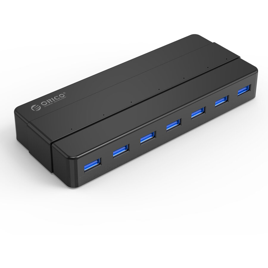 Hub Extern 7in1 USB 3.0 Cablu 1M Negru