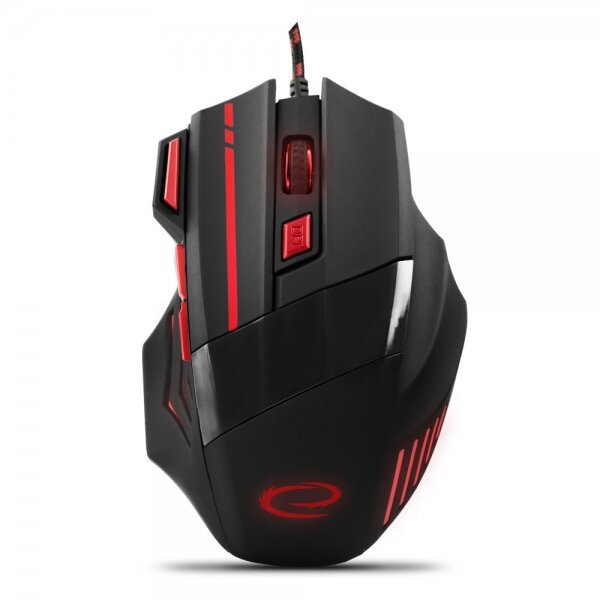 Mouse Gaming EGM201R cu Fir 2400DPI Negru/Rosu