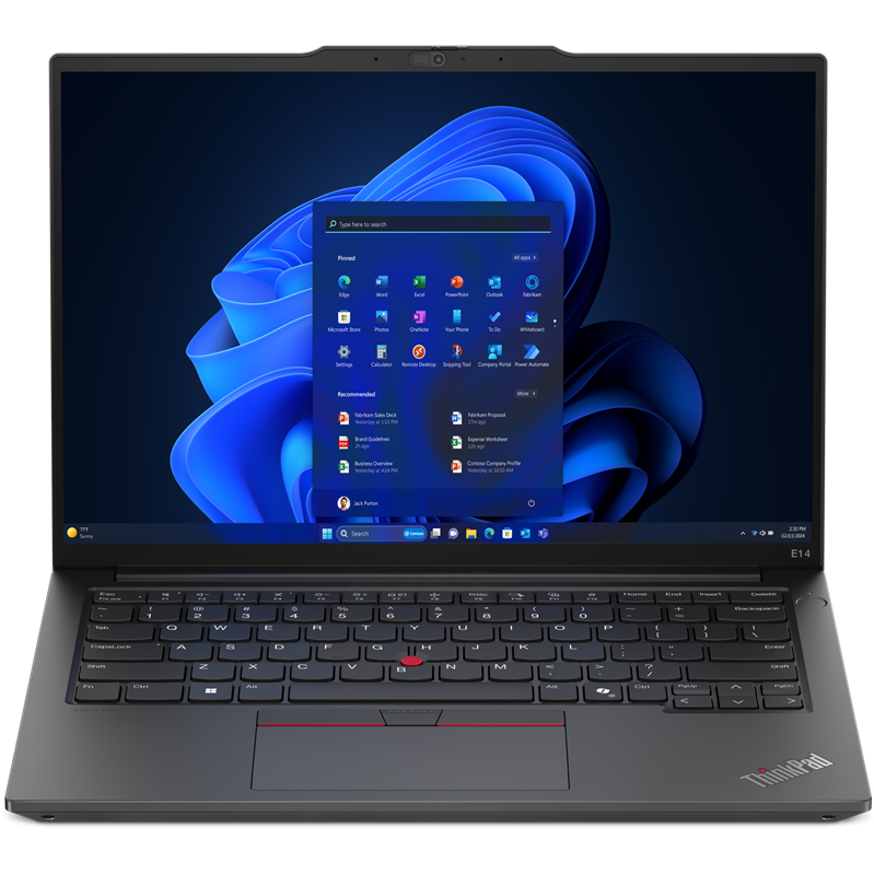 Laptop 14'' ThinkPad E14 Gen 6, WUXGA IPS, Procesor Intel Core Ultra 5 125U (12M Cache, up to 4.30 GHz), 32GB DDR5, 1TB SSD, Intel Graphics, No OS, Black - imagine 2