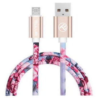 Cablu Graffiti USB la Micro-USB 1M Multicolor