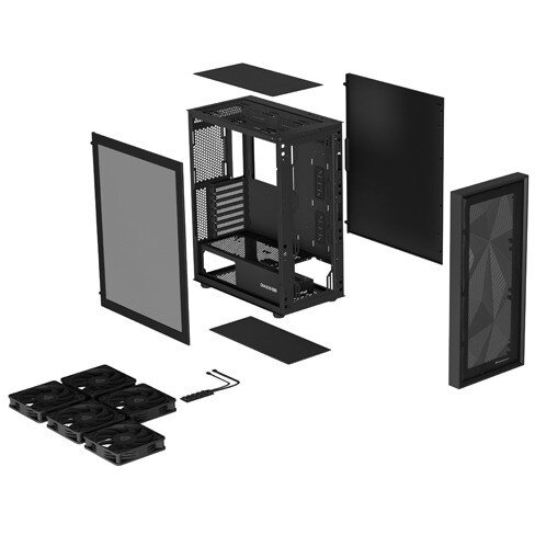 Carcasa Genesis Diaxid 605F Negru — imaginea 3