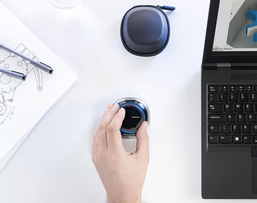 Space Mouse 3DCONNEXION Wireless Bluetooth Edition pentru Profesionisti Negru/Argintiu — imaginea 2