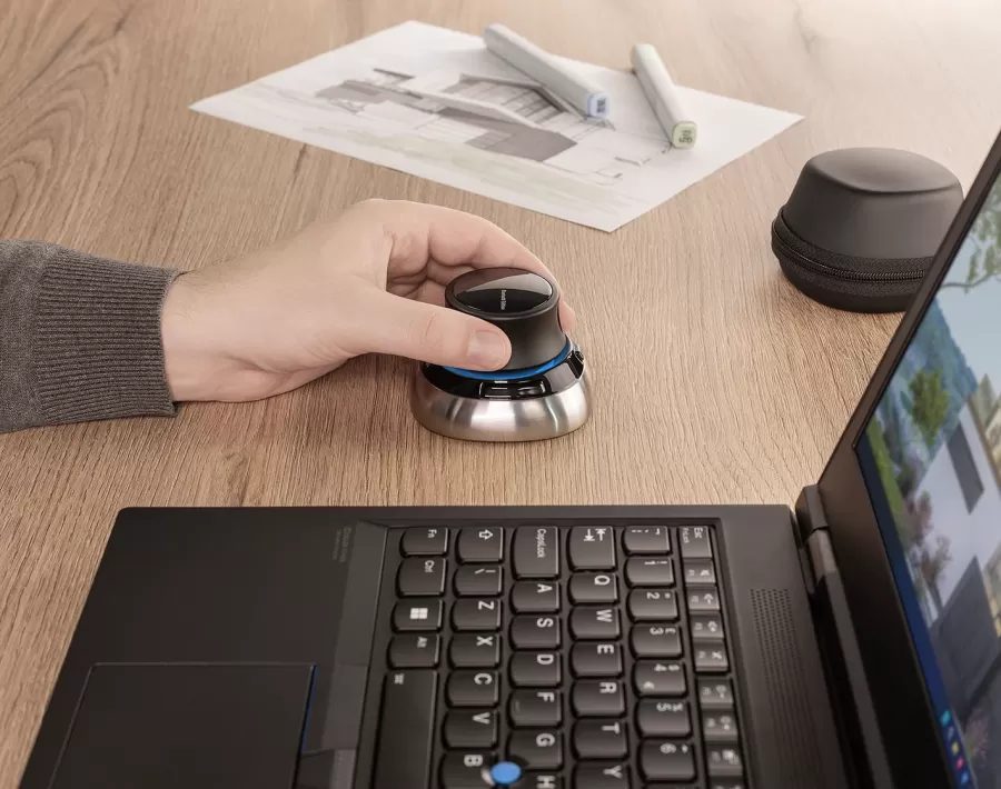 Space Mouse 3DCONNEXION Wireless Bluetooth Edition pentru Profesionisti Negru/Argintiu — imaginea 3