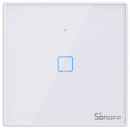 Întrerupător Smart Sonoff T2 EU TX WiFi + RF 433 1 Canal Alb
