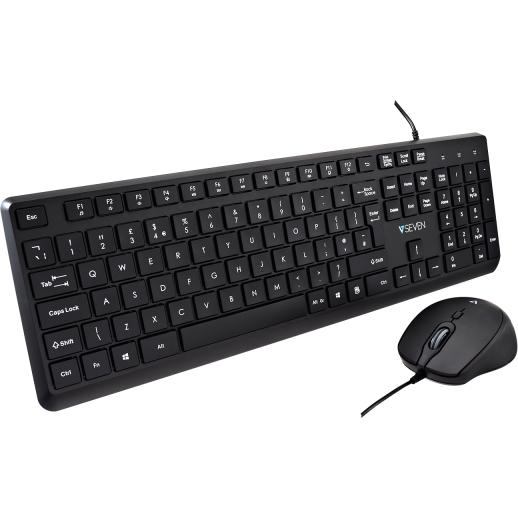 Kit Tastatura si Mouse USB Keyboard and Mouse Combo - UK Layout Negru