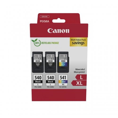 Pachet 3 Cartușe Cerneală Canon 2xPG-540L + CL-541XL 5224B017AA Negru/Color