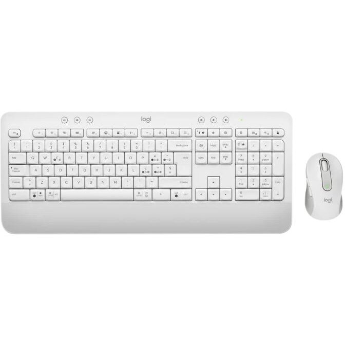 Kit Tastatura si Mouse Signature MK650 Combo For Business Layout DE Alb