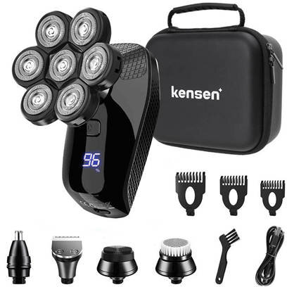 Aparat De Ras Electric 5 in 1 Cu Cap 7D Negru