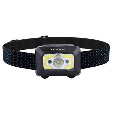 Lanterna Frontală Superfire X30 LED 340lm Întrerupător Fără Contact USB 5W Senzor De Mișcare Negru