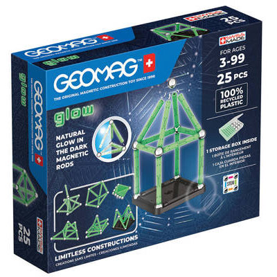 Set De Constructie GEO-328 Stralucitoare Magnetic 25x Piese Verde