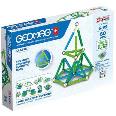 Set De Constructie GEO-272 Magnetic 60x Elements Verde