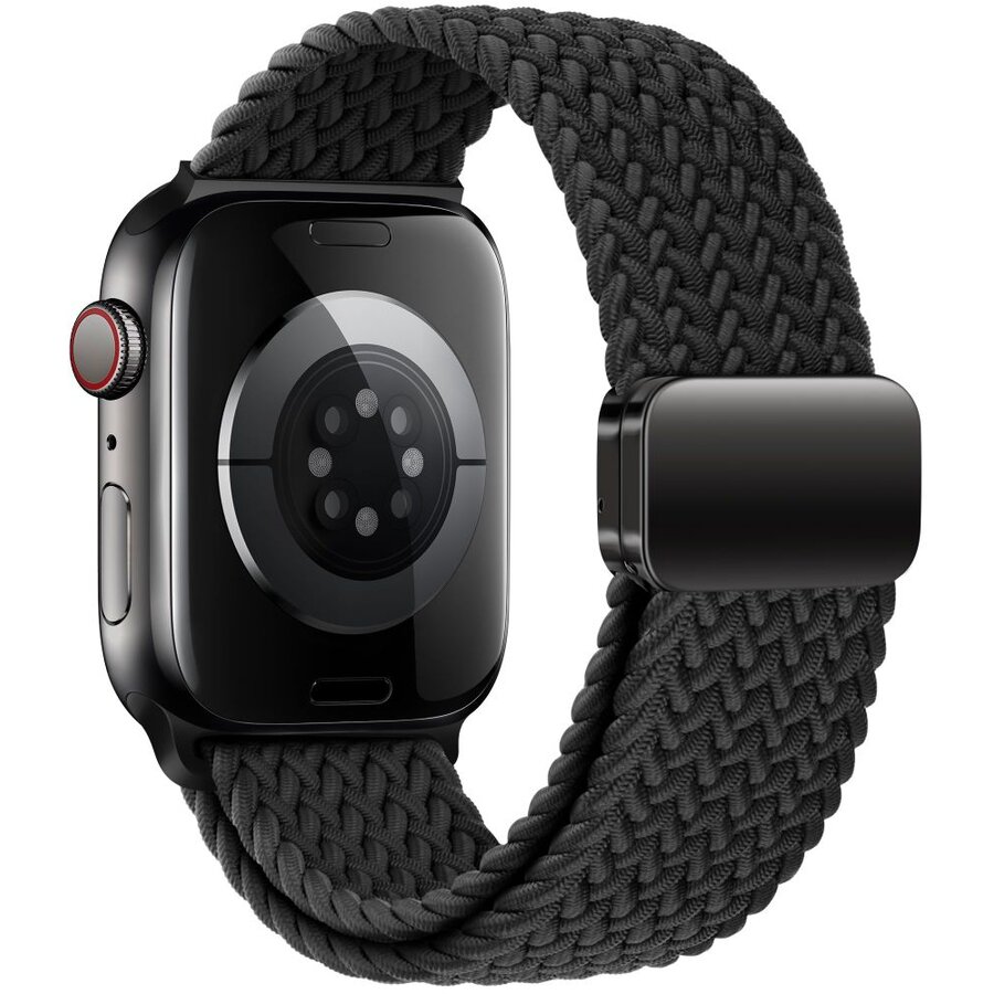 Curea Smartwatch compatibila cu Apple Watch 4/5/6/7/8/9/SE/Ultra1/2 42/44/45/49mm Black