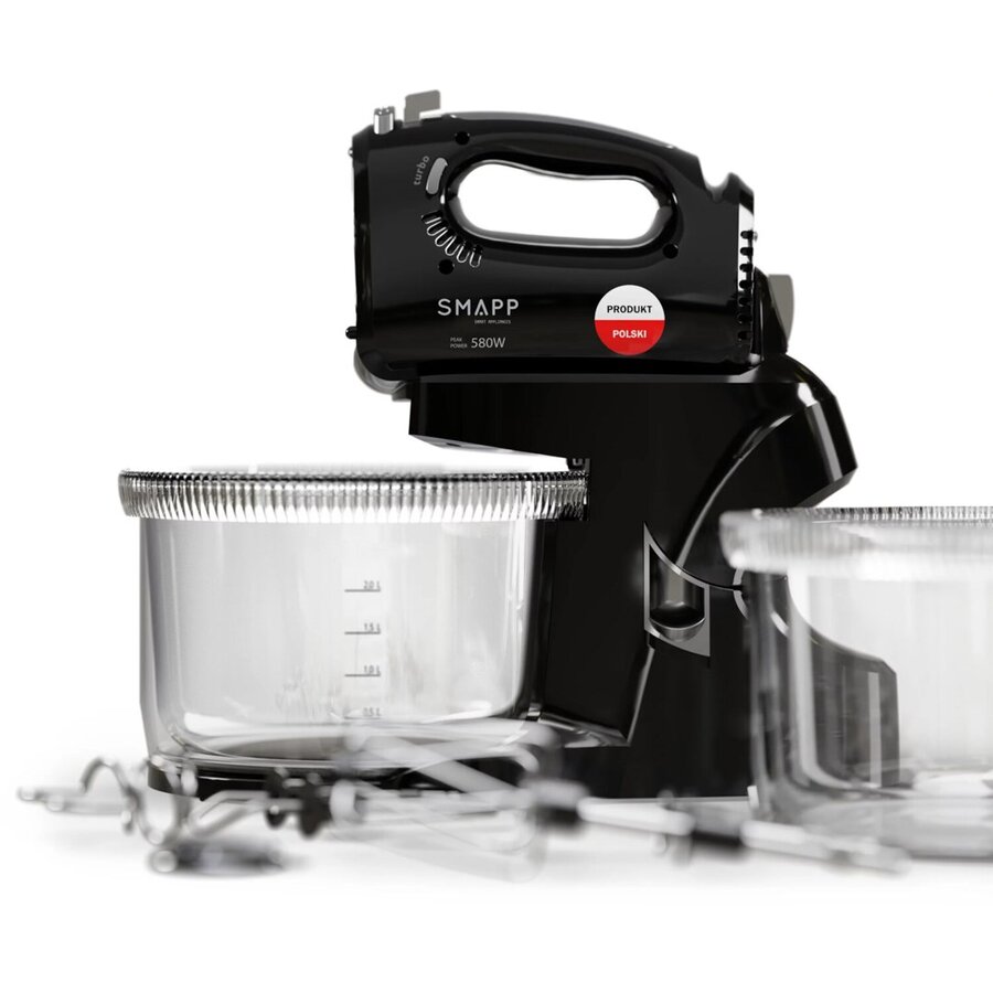 Mixer 2 Bowls 580W Negru