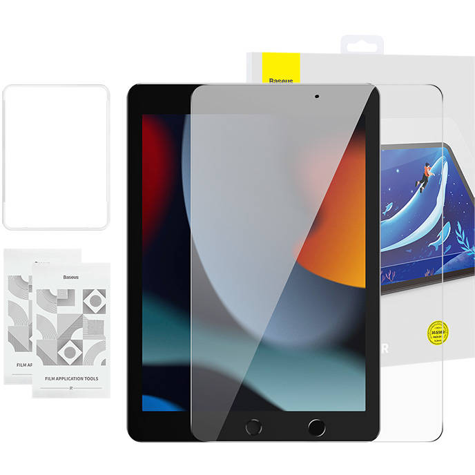 Folie Protectie + Kit Curatare Tempered Glass Crystal 0.3mm Apple iPad Pro/Air3/ 10.2inch iPad 7/8/9 x2buc
