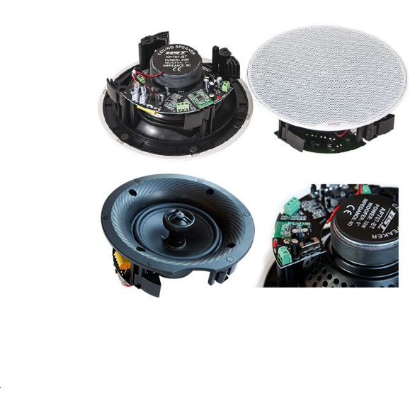 Set 2 Difuzoare Tavan 2X30W 1 Activ + 1 Pasiv Bluetooth Gri