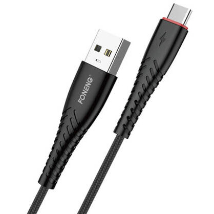 Cablu Date X15 USB to USB-C  2.4A 1.2m Negru