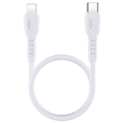 Cablu Date USB-C-lightning Ledy RC-C022 30cm 20W Alb