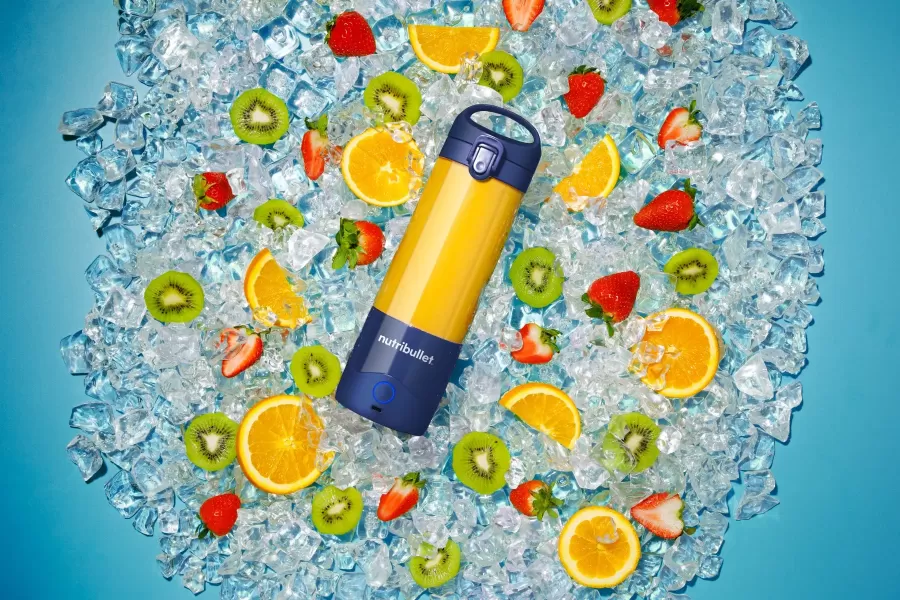 Blender Portabil nutribullet NBP003NBL 475ML Capac cu Mâner Cablu USB-C Albastru