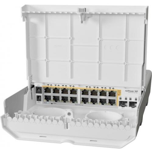Router Wireless CRS318-16P-2S+OUT  16x RJ-45 PoE 10Gbps IP54 Alb