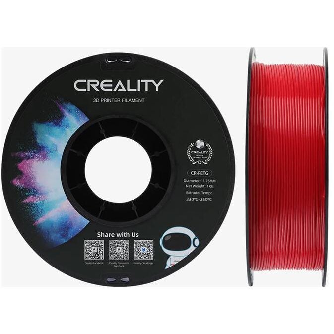 Consumabil Imprimanta 3D Filament CR-PETG 1.75MM 1KG Rosu