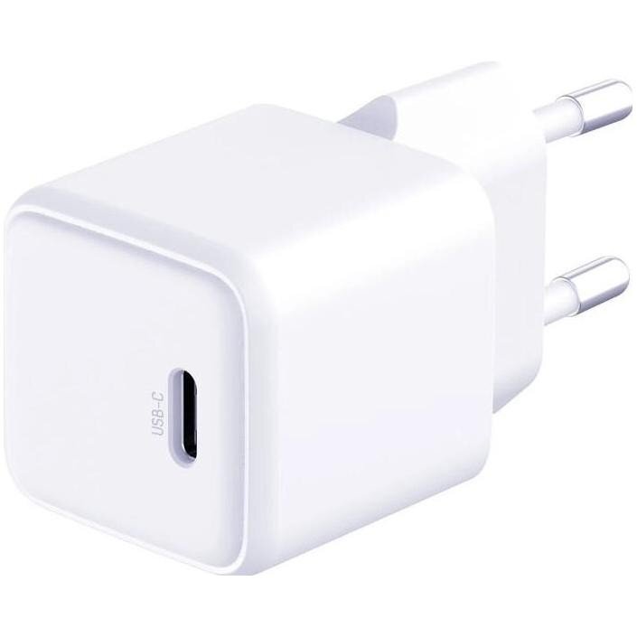 Incarcator Retea Hyper Charger PD 25W + 1x  Cablu USB-C  Alb