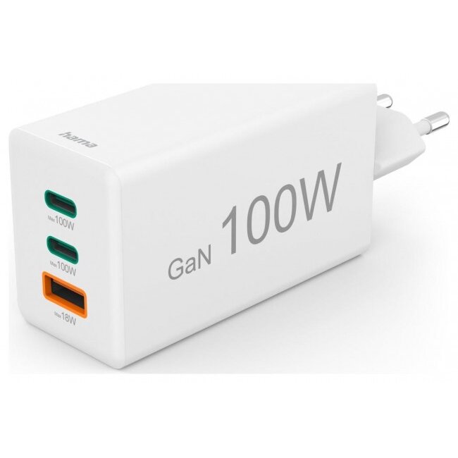 Incarcator Mini   100W GaN PD  QC   2x USB-C 1x USB-A Alb