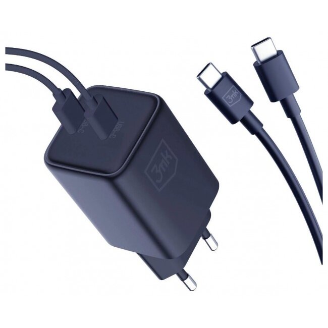 Incarcator Hyper Charger PD 45W    + Cablu  USB-C Negru