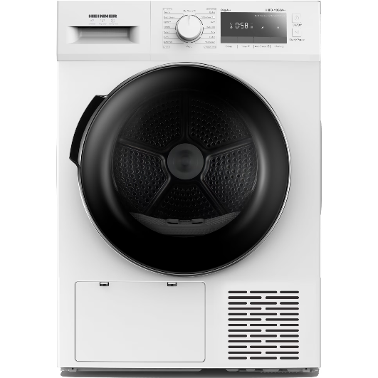 Uscator de rufe Heinner HHPD-M8G3A++, Pompa de caldura, 8 kg, 14 programe, LED Display, Functie anti-sifonare, Clasa E, Alb - imagine 2