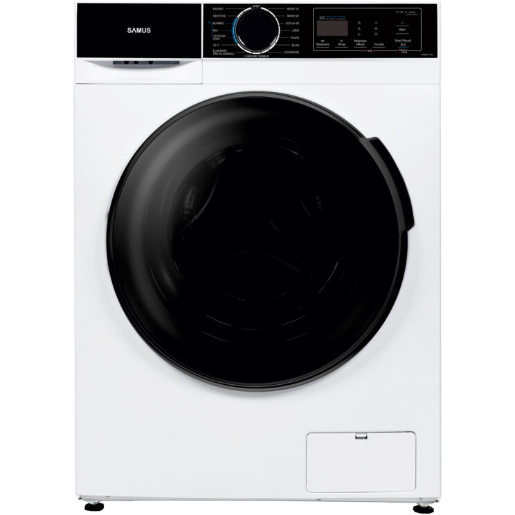 Masina de Spalat Rufe Automata WSADI-7123 15 Programe Capacitate 7Kg Alb/Negru