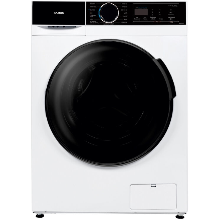 Masina de Spalat Rufe Automata WSADI-8143 Capacitate 8Kg 15 Programe Alb/Negru