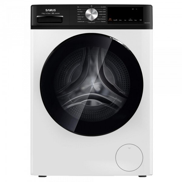 Masina de Spalat Rufe Automata WSDMI-80142 Capacitate 8Kg 16 Programe 1400RPM Alb/Negru