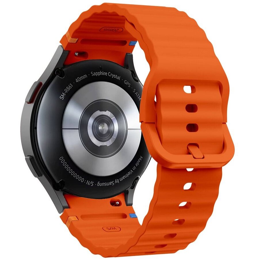 Accesoriu smartwatch Silicone Sport compatibila cu Samsung Galaxy Watch 4/5/6/7/FE 40mm Orange