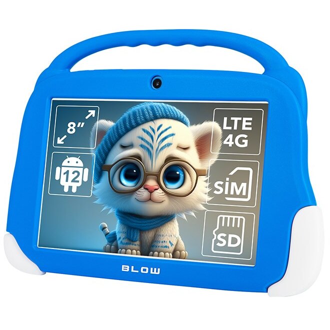 Tableta Kids TAB8 4G 4GB 64GB Blue + Case