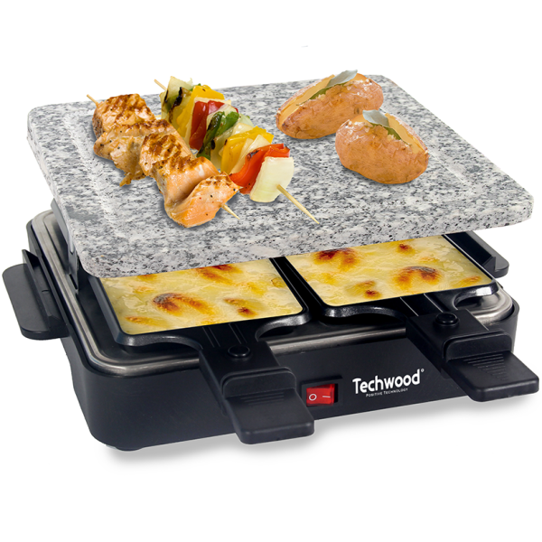 Gratar Electric Raclette  TRA-47P pentru 4 Persoane 600W Negru