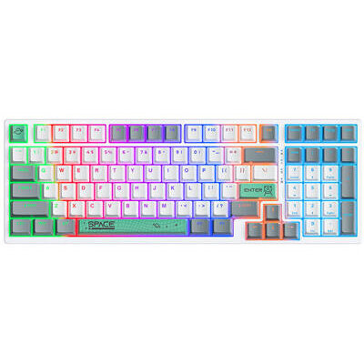 Tastatura G38 USB Mechanical  RGB Alb
