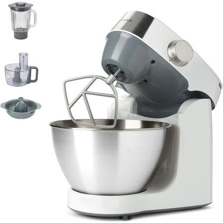 Robot de Bucătărie Kenwood Prospero+ KHC29.J0WH 1000W Vas 4.3L Blender Sticlă 1.2L Procesor Alimente 1.4L Presă Citrice 3 Accesorii Patiserie 6 Viteze Alb/Gri — imaginea 2