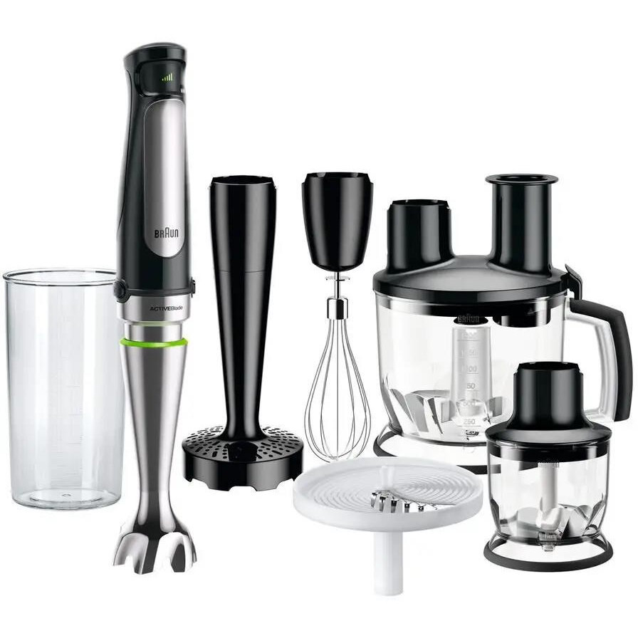 Blender MultiQuick 7 MQ 7087 Pahar Gradat 600ML Procesator Alimente 1.5L Chopper 350ML 1000W Negru