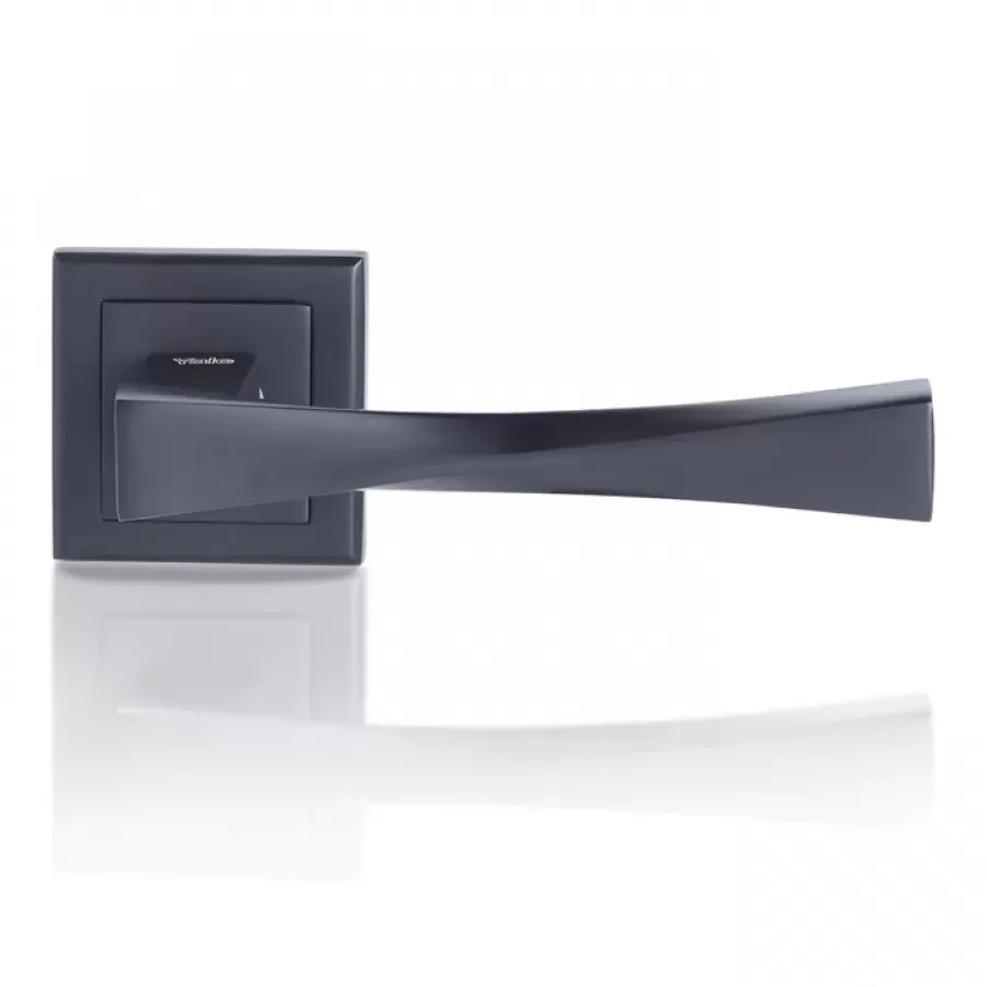 Mâner Cu Rozeta Pătrată Yale 35-ZR-8x8-A001-CE-56-61 Pentru Ușă Exterior Aluminiu Negru