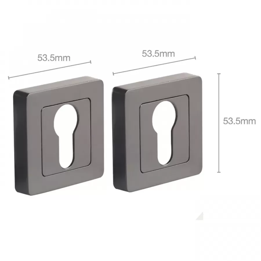 Mâner Cu Rozeta Pătrată Yale 35-ZR-8x8-A001-CE-56-61 Pentru Ușă Exterior Aluminiu Negru — imaginea 5