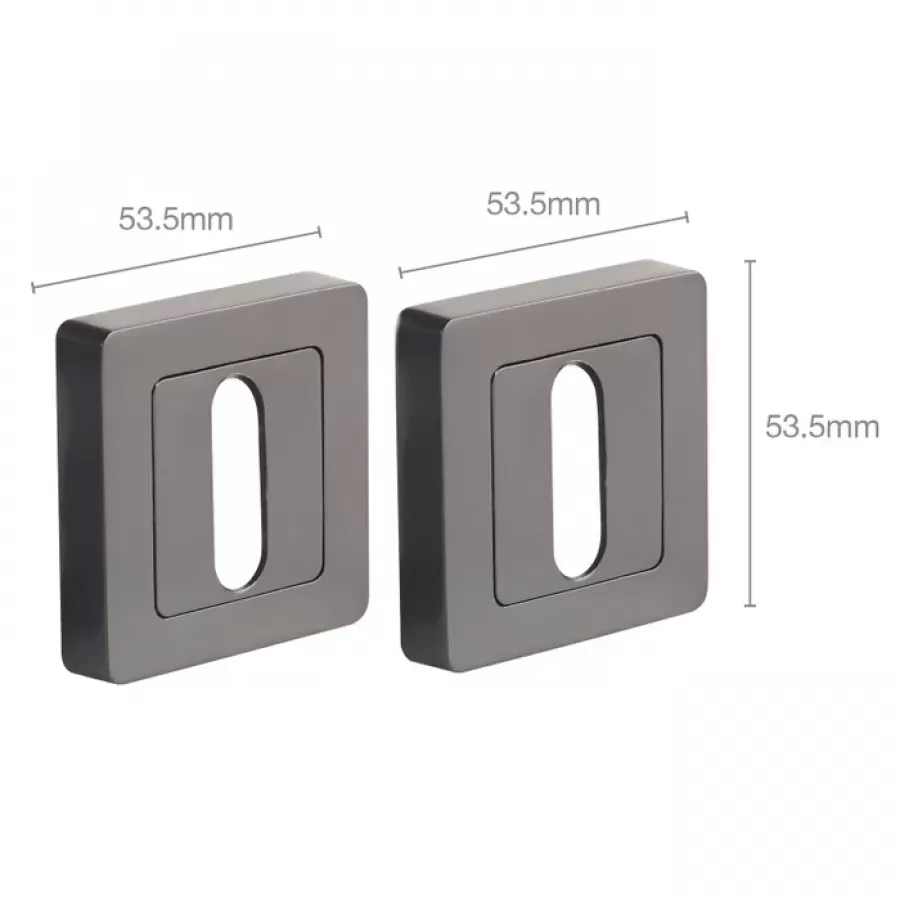 Mâner Cu Rozeta Pătrată Yale 35-ZR-8x8-A002-KT-56-61 Pentru Ușă Interior Aluminiu Negru — imaginea 4
