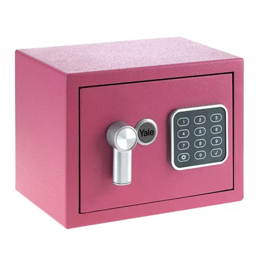 Seif Yale YSV/170/DB2/P Mini Construcție Oțel 3.8l Pin/Cheie Roz