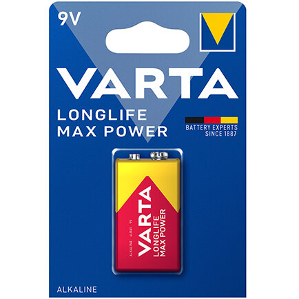 BATERIE ALCALINA 9V MAX POWER VARTA BL 1BUC