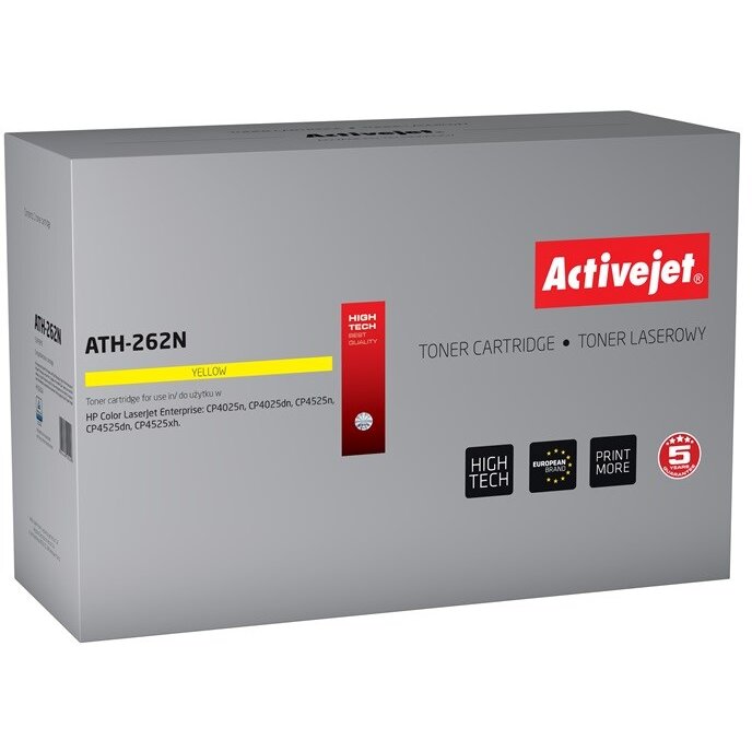 Toner ActiveJet ATH-262N Compatibil Înlocuire HP CE262A 11000 Pagini Galben