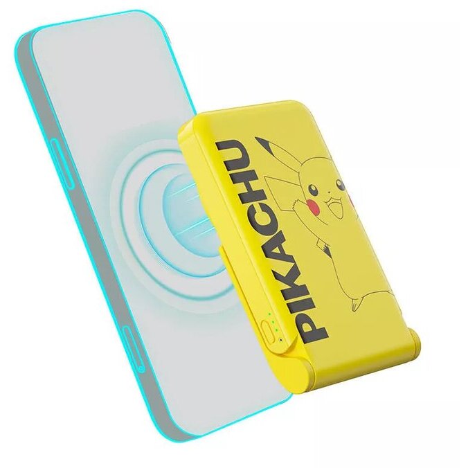 Acumulator Extern Magnetic PK1191 Pokemon Pikatchu 5000mAh USB-C 15W Galben