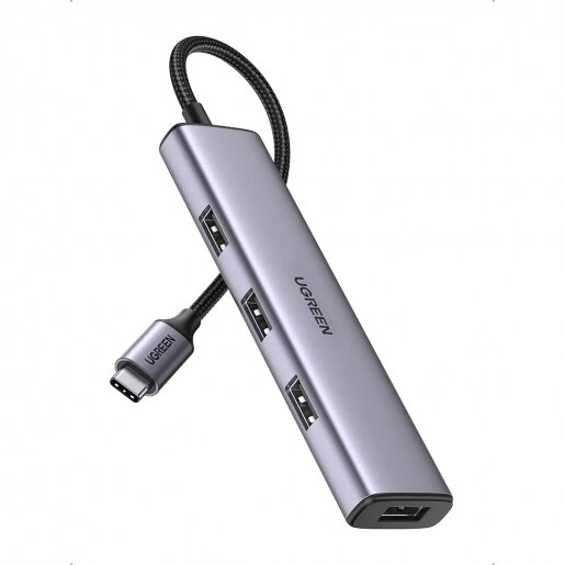 Hub USB CM473 Extern USB 3.0 x4 USB Type-C Aluminiu 20cm Gri