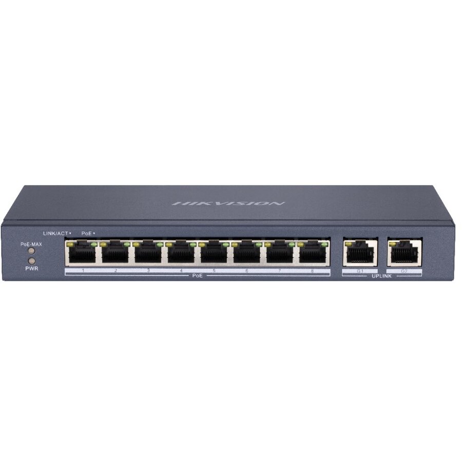 Switch POE DS-3E0310P-E/M 10-PORT Negru