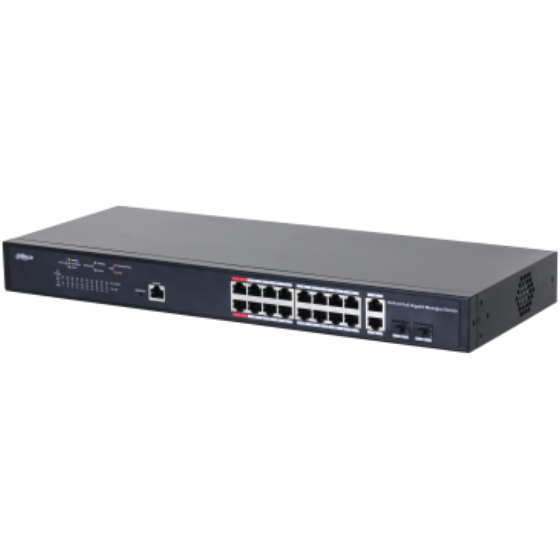 Switch 18P MNG GB 16POE 130W Negru
