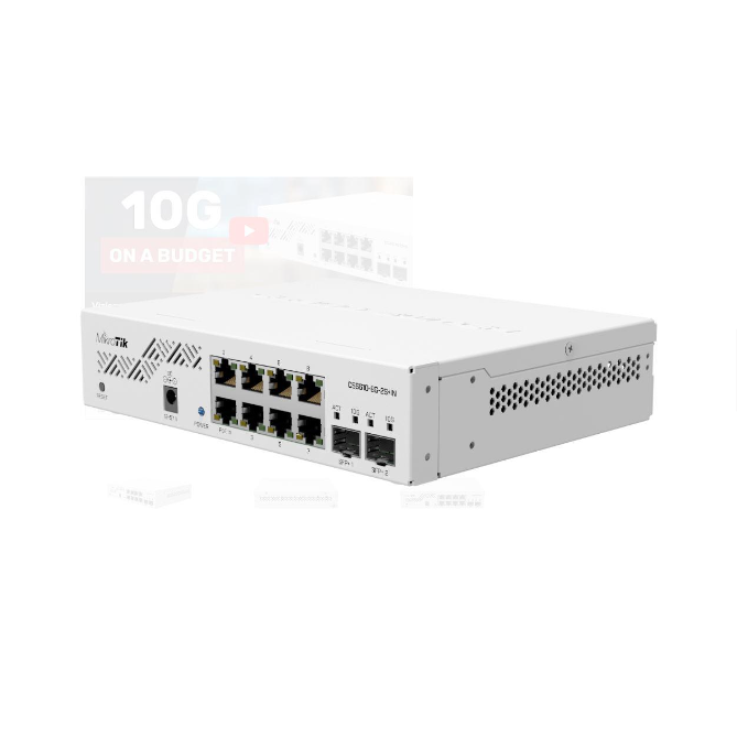 Switch 8G 2 SFP POE Indoor Alb